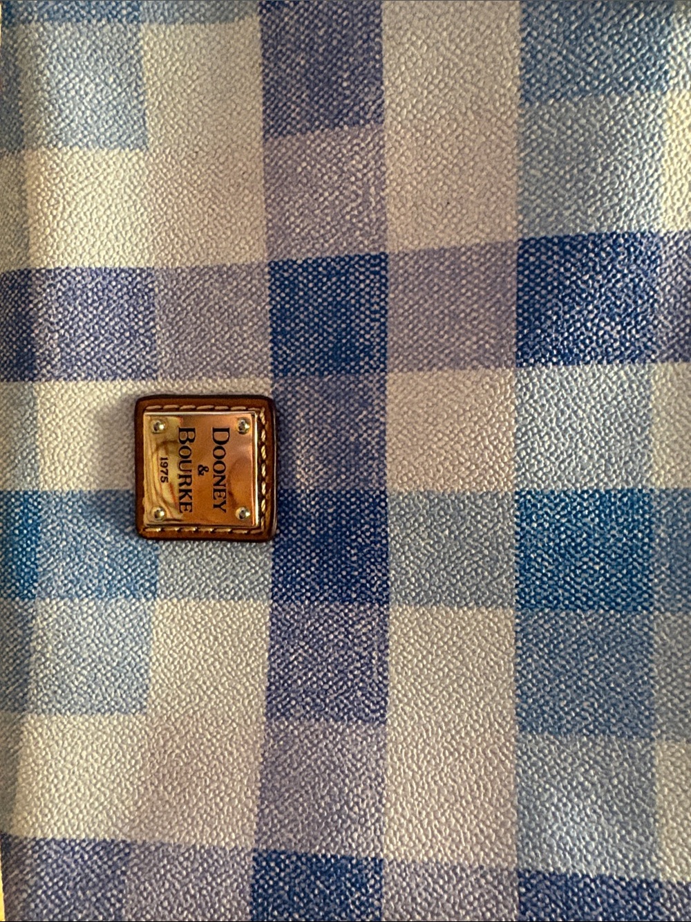 Gingham Blue & White Crossbody - Picture 2 of 14